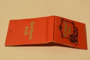 Red Coach Grill 20 Strike Matchbook Cover