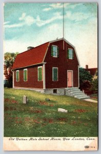 New London Connecticut~Old Nathan Hale School House~Graves~IPCC Vintage Postcard