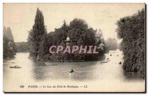 Paris Old Postcard Lake Bois de Boulogne