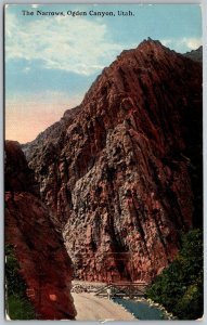 Ogden Canyon Utah c1910 Postcard The Narrows