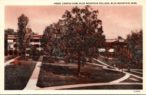 Mississippi Blue Mountain Front Campus View Blue Mountain College Curteich