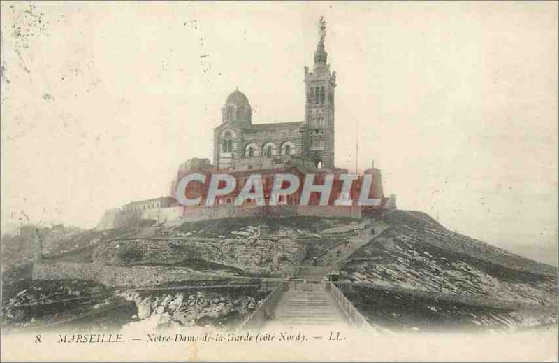 Postcard Old Marseille Notre Dame de la Garde (North Coast)