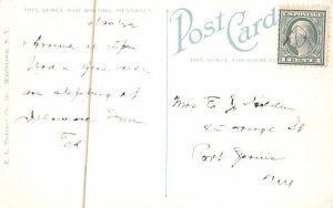 River & Bridge Hancock, New York Postcard