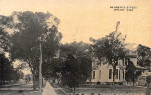 ONAWA, IA Iowa   RESIDENCE STREET SCENE  House~Horse  MONONA CO c1910's Postcard