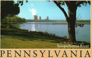 Susquehanna River Nuclear Generating Plant S. Harrisburg Pennsylvania Postcard