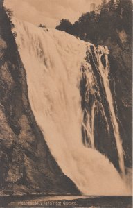 Canada Montmorency Falls near Quebec vintage scenic waterfall postcard 
