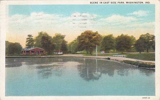 Indiana Washington Scene In East Side Park1930