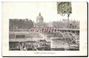 Paris Old Postcard Pont des Arts and Institut de France