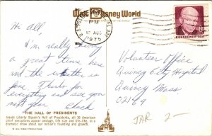 Hall Of Presidents Walt Disney World Pm Us Postal Service Pm Postcard
