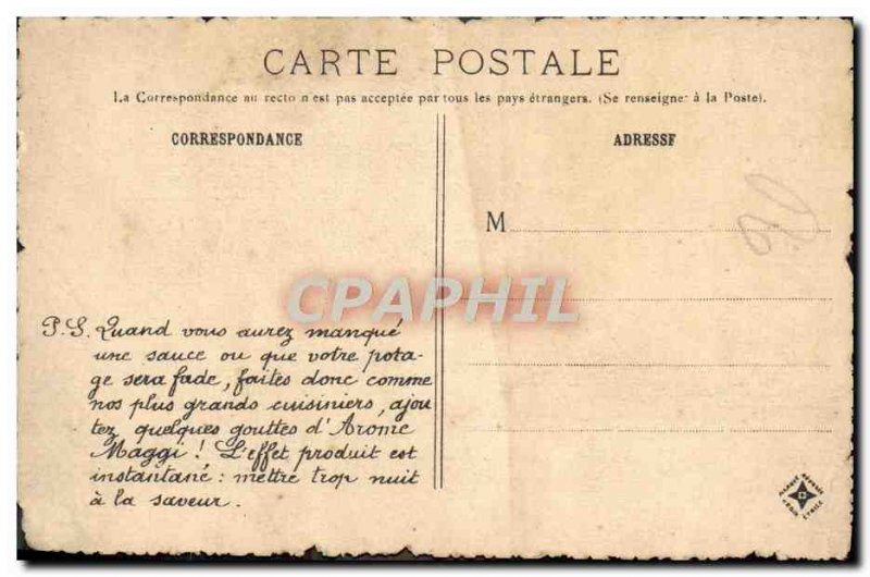 Old Postcard Paris Quai d & # 39Anjou Maggi Advertisement