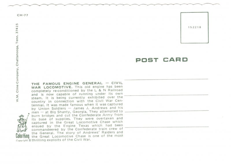 The Famous Engine General Civil War Locomotive, Train