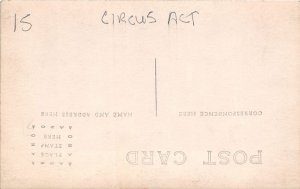 J57/ Interesting RPPC Postcard c1910 High Wire Circus Act Trapeze Show 247