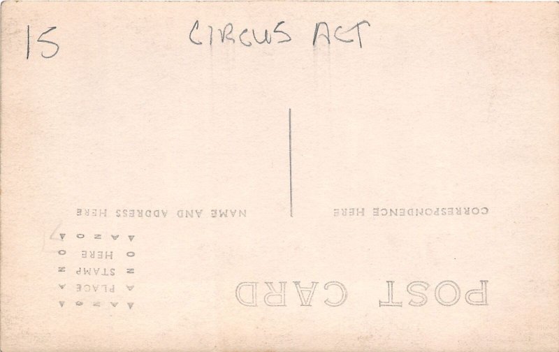 J57/ Interesting RPPC Postcard c1910 High Wire Circus Act Trapeze Show 247