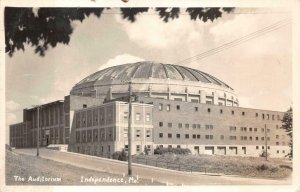 RPPC THE AUDITORIUM INDEPENDENCE MISSOURI REAL PHOTO POSTCARD 1947