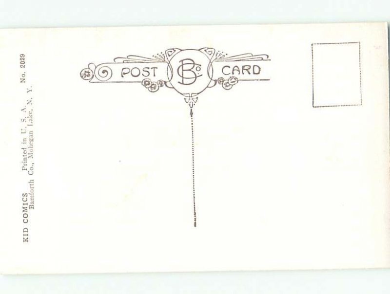 Bamforth Comic GIRL WITH CLEANING SUPPLIES AC2060@