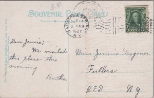 USA Chauncey Olcott Gardens Saratoga Springs New York Vintage Postcard C042