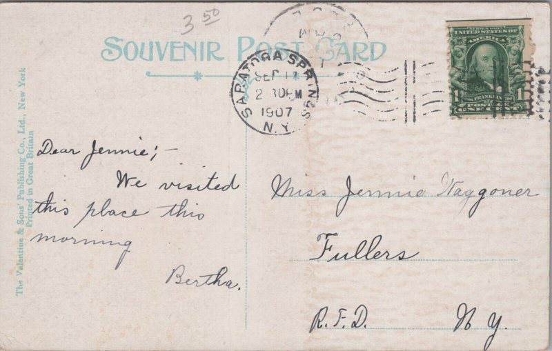 USA Chauncey Olcott Gardens Saratoga Springs New York Vintage Postcard C042