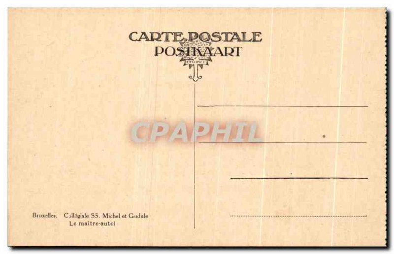 Old Postcard Brussels ColleginaleSs Michael and Gudula The Altar Master