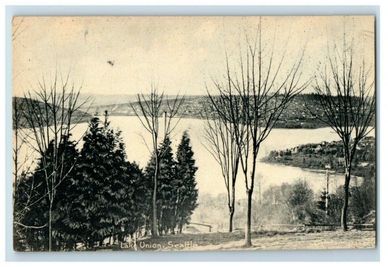 C.1907 lake Union View Hills City Seattle Washington Vintage Postcard P79 