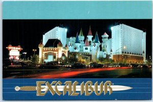 Postcard - Excalibur by knight is a medieval fantasyland - Las Vegas, Nevada