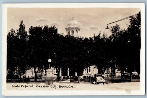 Carson City Nevada NV Postcard State Capitol Exterior Building c1940 RPPC Photo