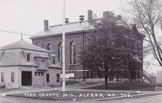 Maine Alfred York County Jail Church Real Photo RPPC