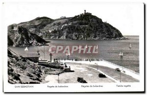 Postcard Old San Sebastian Regatta of Balandros