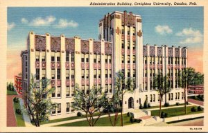 Nebraska Omaha Administration Building Creighton University Curteich