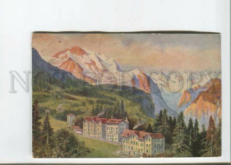 471922 HOTEL Mountain View postcard 1916 year POST Military Hospital Lefortovo