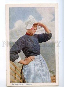 235472 HOLLAND native type VOLENDAM girl Vintage postcard