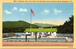 North Carolina Black Mountain Swimming Pool Club House and Lake Tomahawk Curt...