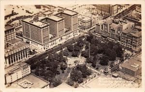 7847   CA Los Angels  Airplane view of Pershing Squareand  Biltmore Hotel RPC