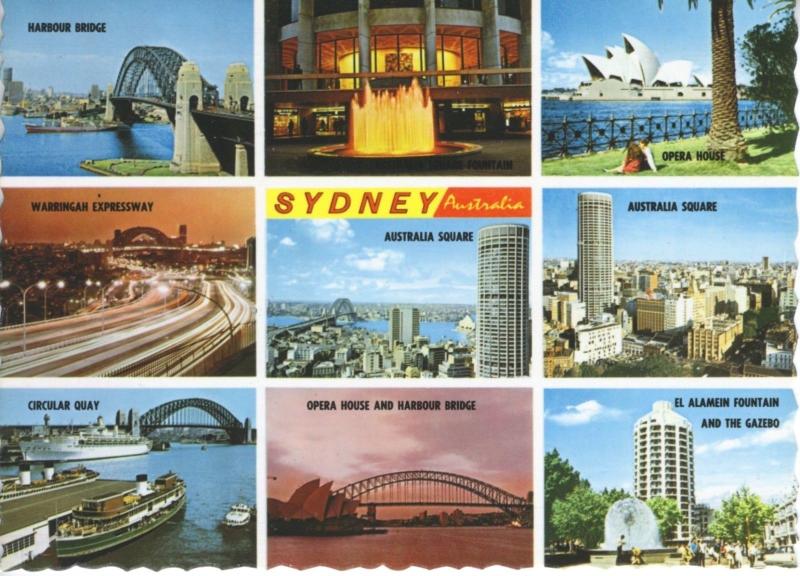 Sydney Australia Multiview Postcard D24