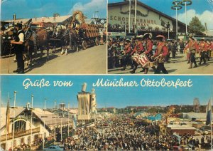 Germany Postcard Grusse vom Munchener Oktoberfest ethnic types and folk scenes