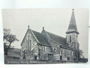 St Andrews Church Blubberhouses Yorkshire Vintage Antique Postcard c1910