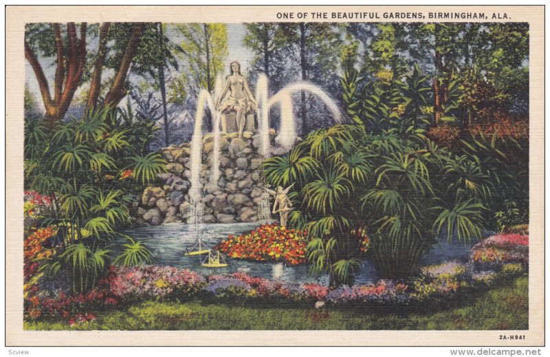 One of the beautiful gardens, BIRMINGHAM, Alabama, 30-40s