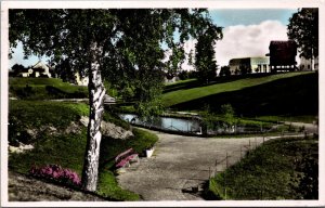 Sweden Skelleftea Parti Fran Nordanaparken Skellefteå Vintage RPPC C009