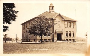 J37/ Kent City Michigan RPPC Postcard c1930s High School Building 164