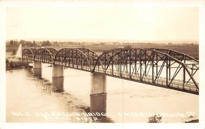 Old Oregon Bridge Snake River, Real Photo - Ontario, Oregon OR