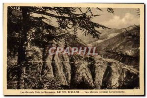 Old Postcard The Great Mountains of Provence Col D & # 39Allos The Abimes Ver...