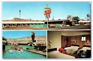 c1960's Mustang Inn And Motel Green River Wyoming WY Unposted Signage Postcard