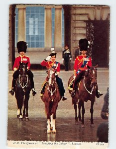 Postcard H. M. The Queen at Trooping the Colour, ac, England