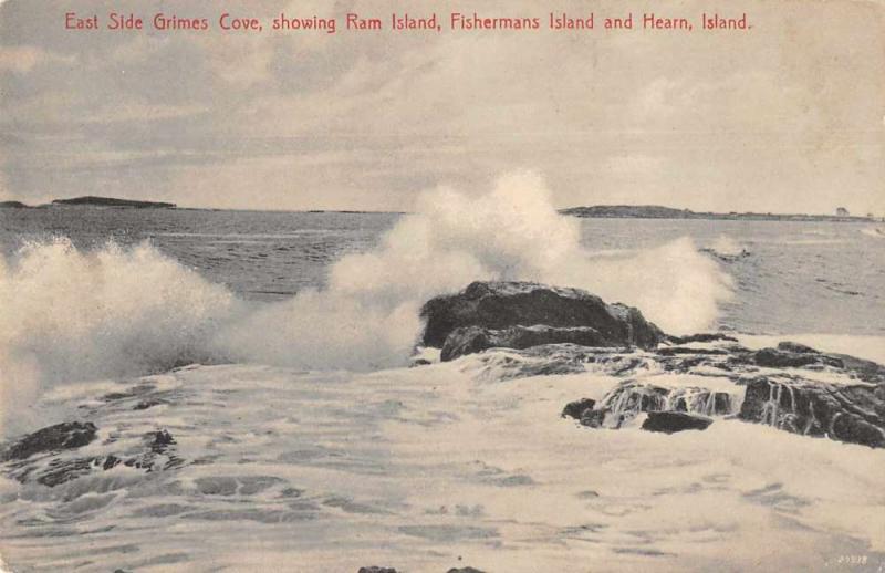 Grimes Cover Maine Ram Island Hearn Scenic View Antique Postcard J73089