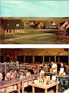 2~Postcards NE Nebraska BOYS TOWN HOME High School Cottages~Teens Ceramics Class