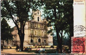 Mexico Catedral de Oaxaca Metropolitan Cathedral of Oaxaca Vintage Postcard C073