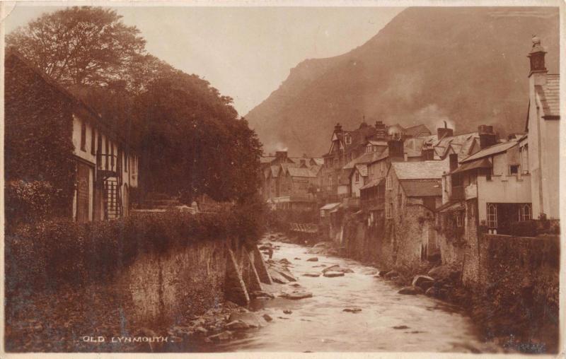 OLD LYNMOUTH DEVON UK I G RICHARDS ROBACCONIST PUBL PHOTO POSTCARD