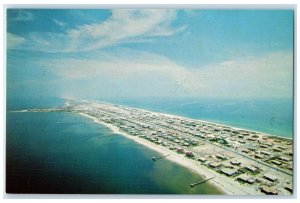 c1960 Aerial From The Air Resort Area Motels Pensacola Beach Florida FL Postcard