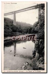 Old Postcard Evaux les Bains Viaduct Tardes