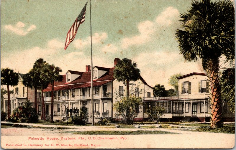 Vtg 1900s Palmetto House  Daytona Beach Florida FL Antique Postcard