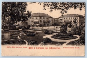 Wiesbaden Hesse Germany Postcard Four Seasons Hotel & Baths 1909 Antique Posted